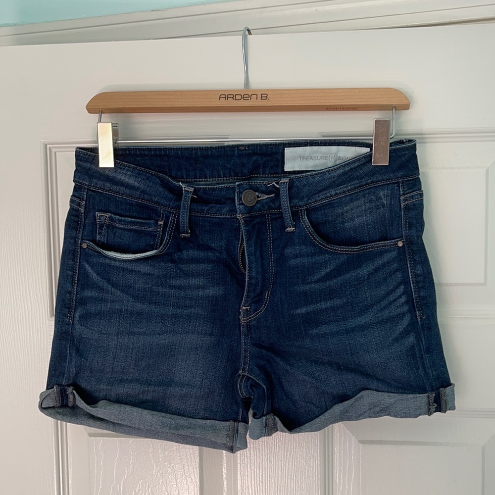 Treasure & Bond Blue Shorts Mid Rise